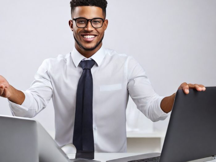 Default_young_entrepreneur_man_with_a_computer_in_his_hands_ha_0